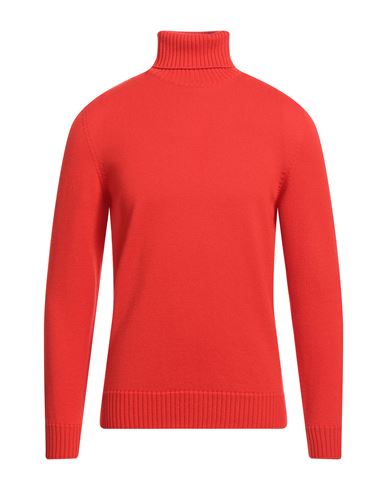 Man Turtleneck Tomato red Size 42 Merino Wool