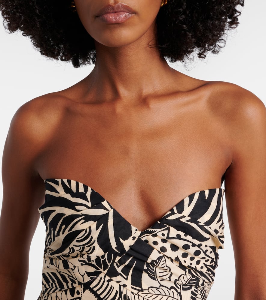 Collina printed cotton midi dress