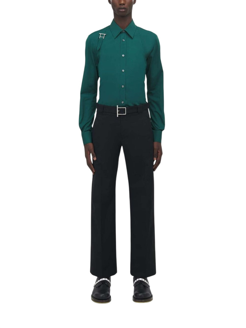 Black Flat Front Trouser