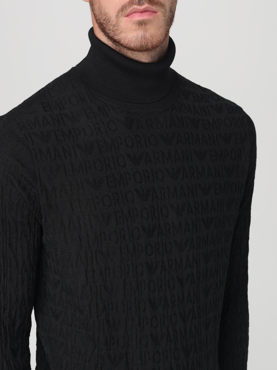 Logo-jacquard turtleneck jumper - Black