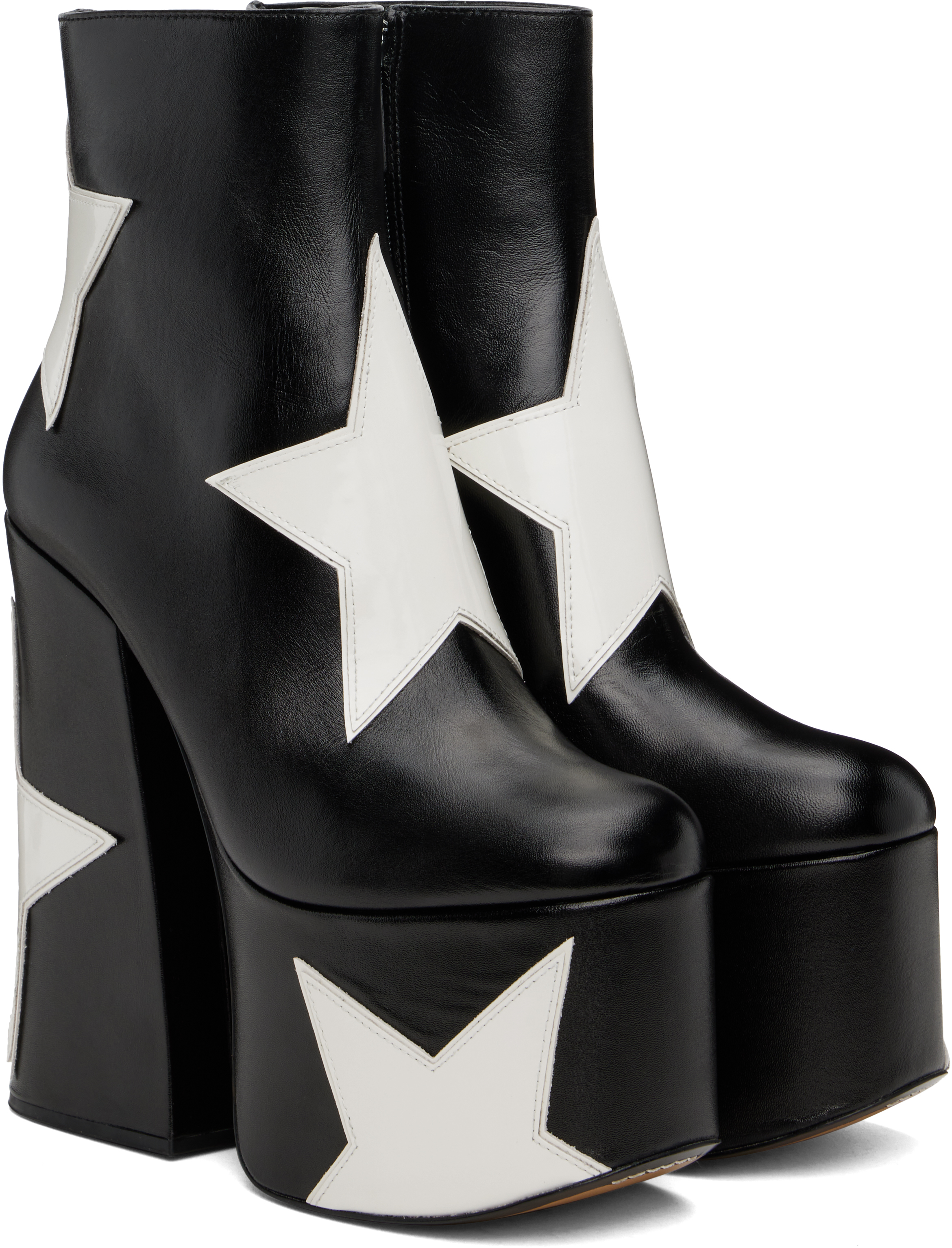 Marc Jacobs Black 'The Star Patcchwork Kiki Platform' Boots