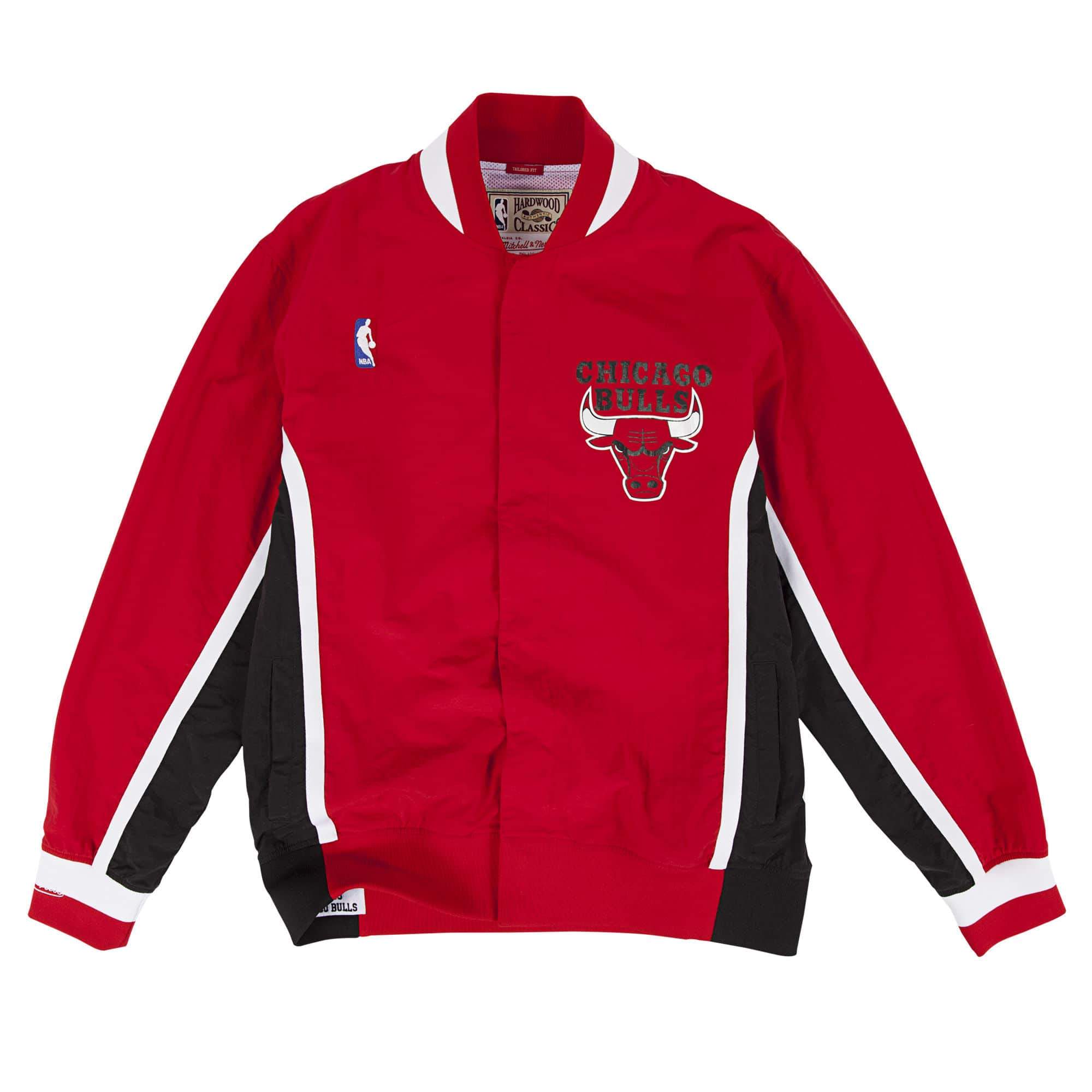 Men's NBA 1992-93 Authentic Warm Up Jacket Red Chicago Bulls
