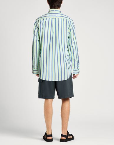 Man Shirt Lime green Size 15 Cotton, Polyester, Elastane