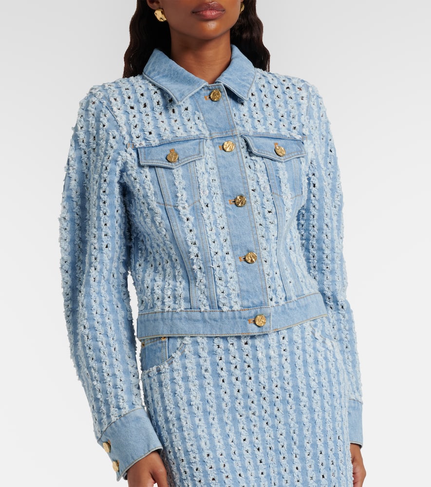 Striped denim jacket