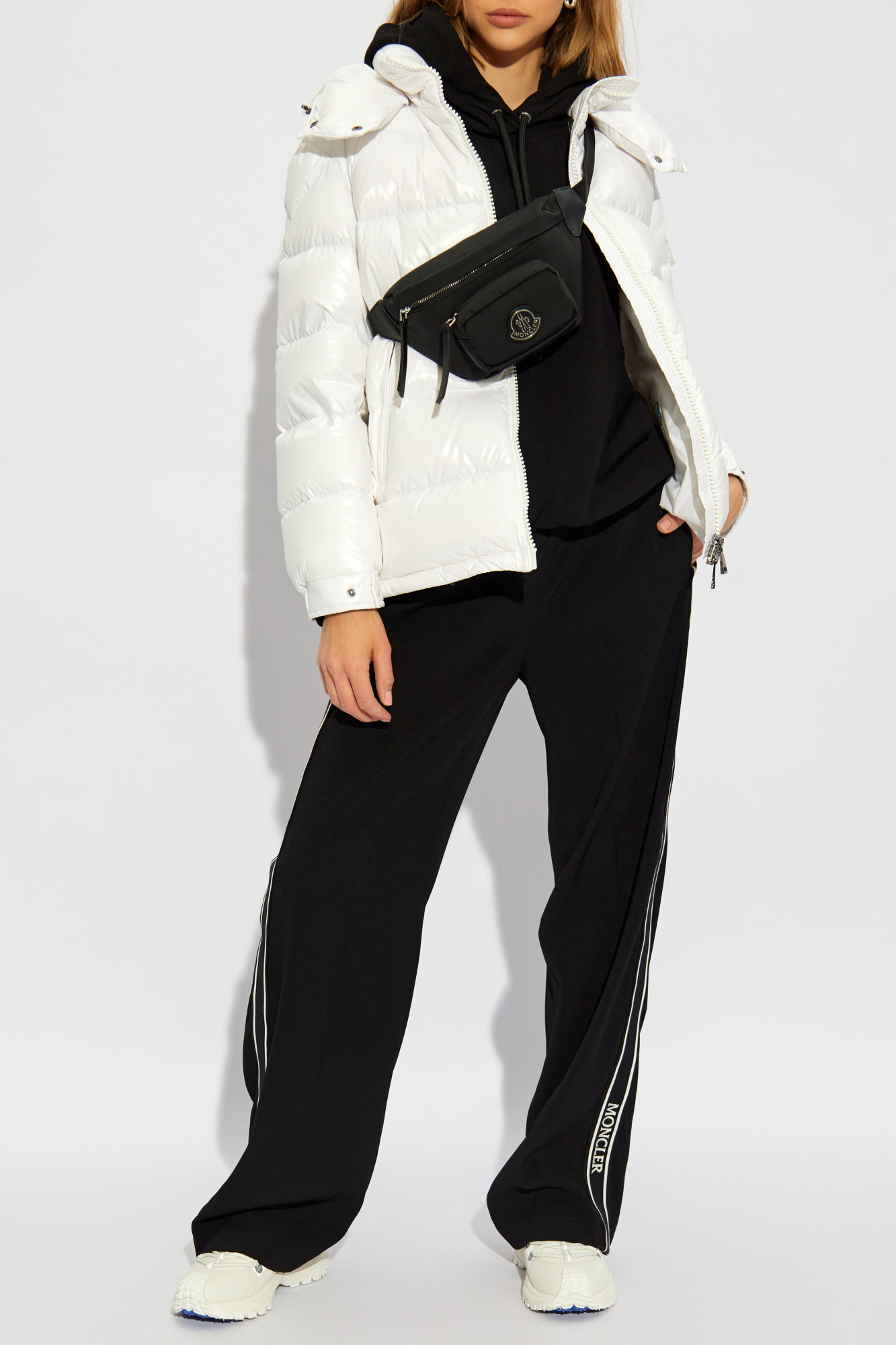 Trousers With Side Stripes, Women's, Black