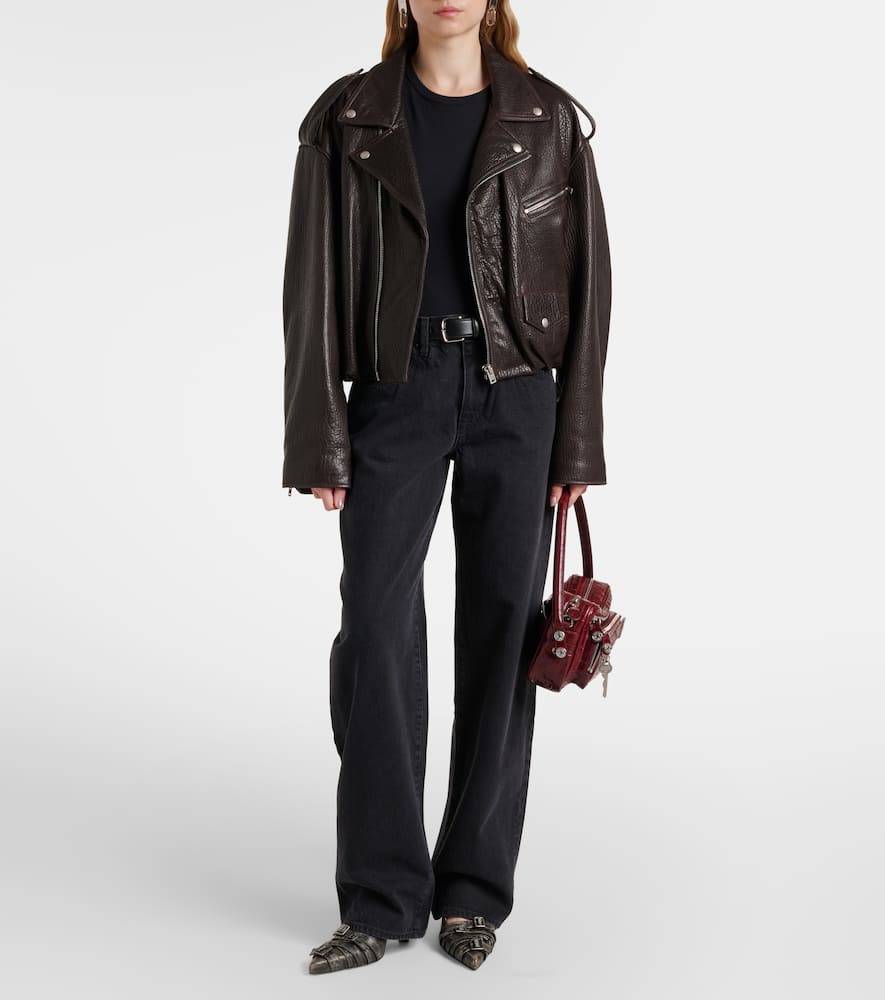 Tess Long high-rise barrel-leg jeans
