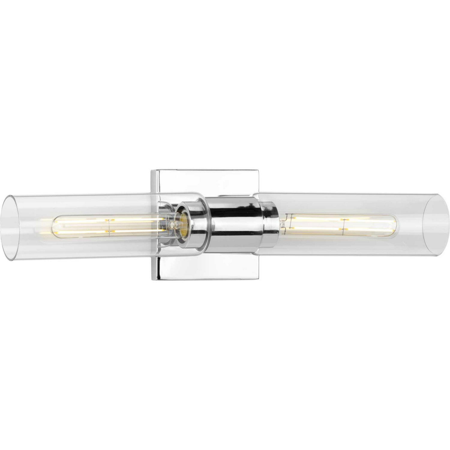 Polished Chrome Two Light Bath Bracket from the Clarion Collection