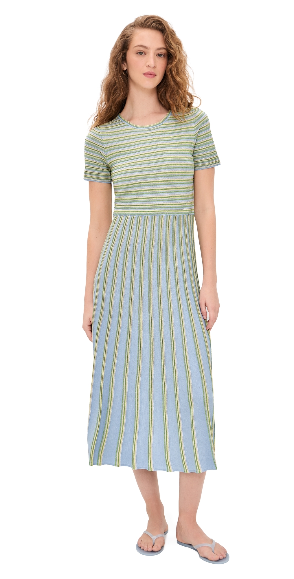 Emilia Knit Dress Powder Blue Multi