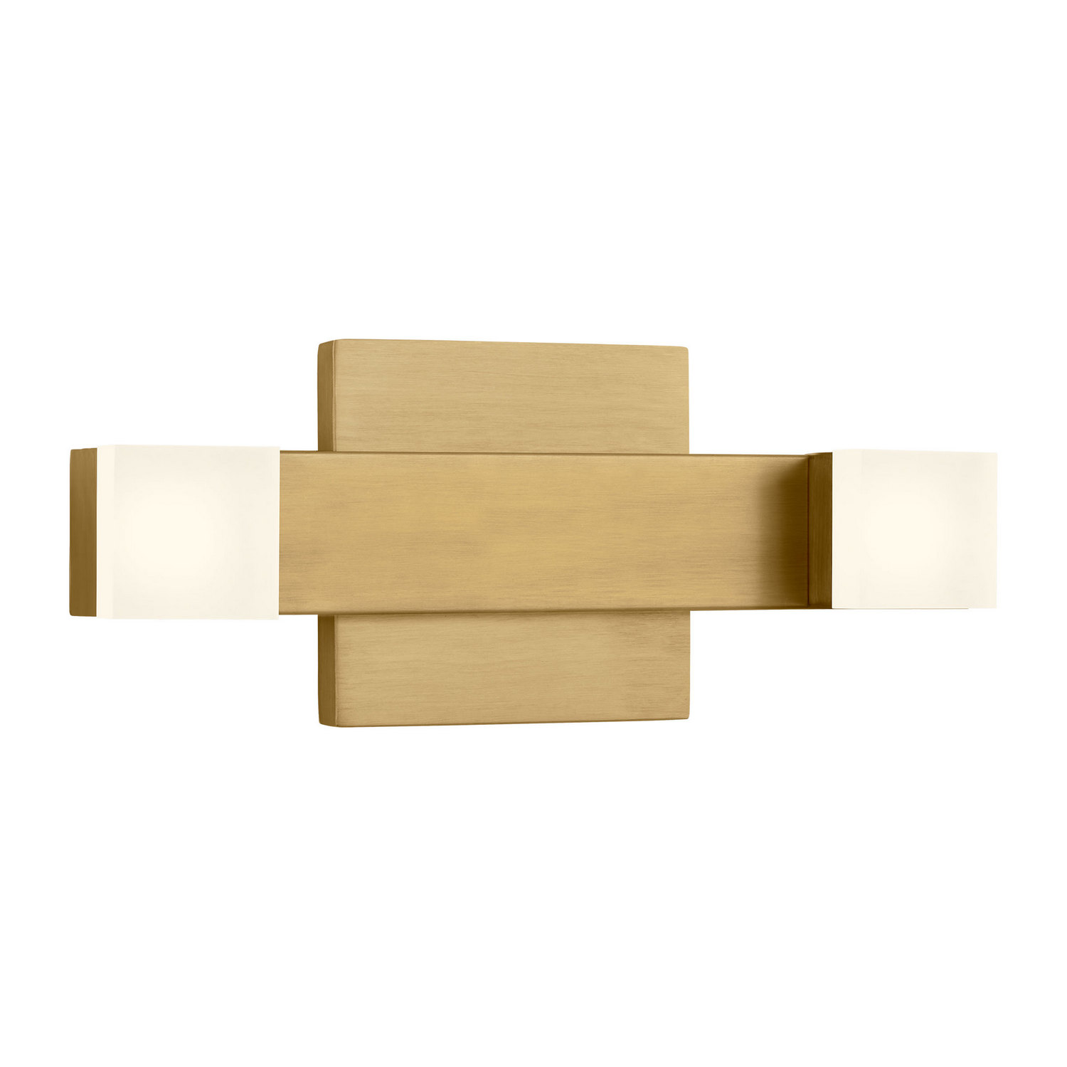 Satin Brass LED Bathroom Vanity Light from the Brander Collection