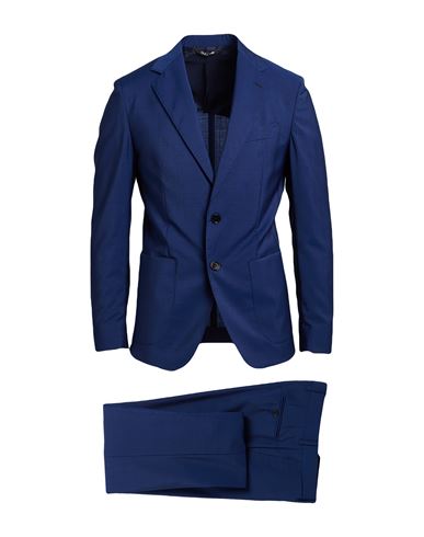 Man Suit Blue Size 36 Virgin Wool