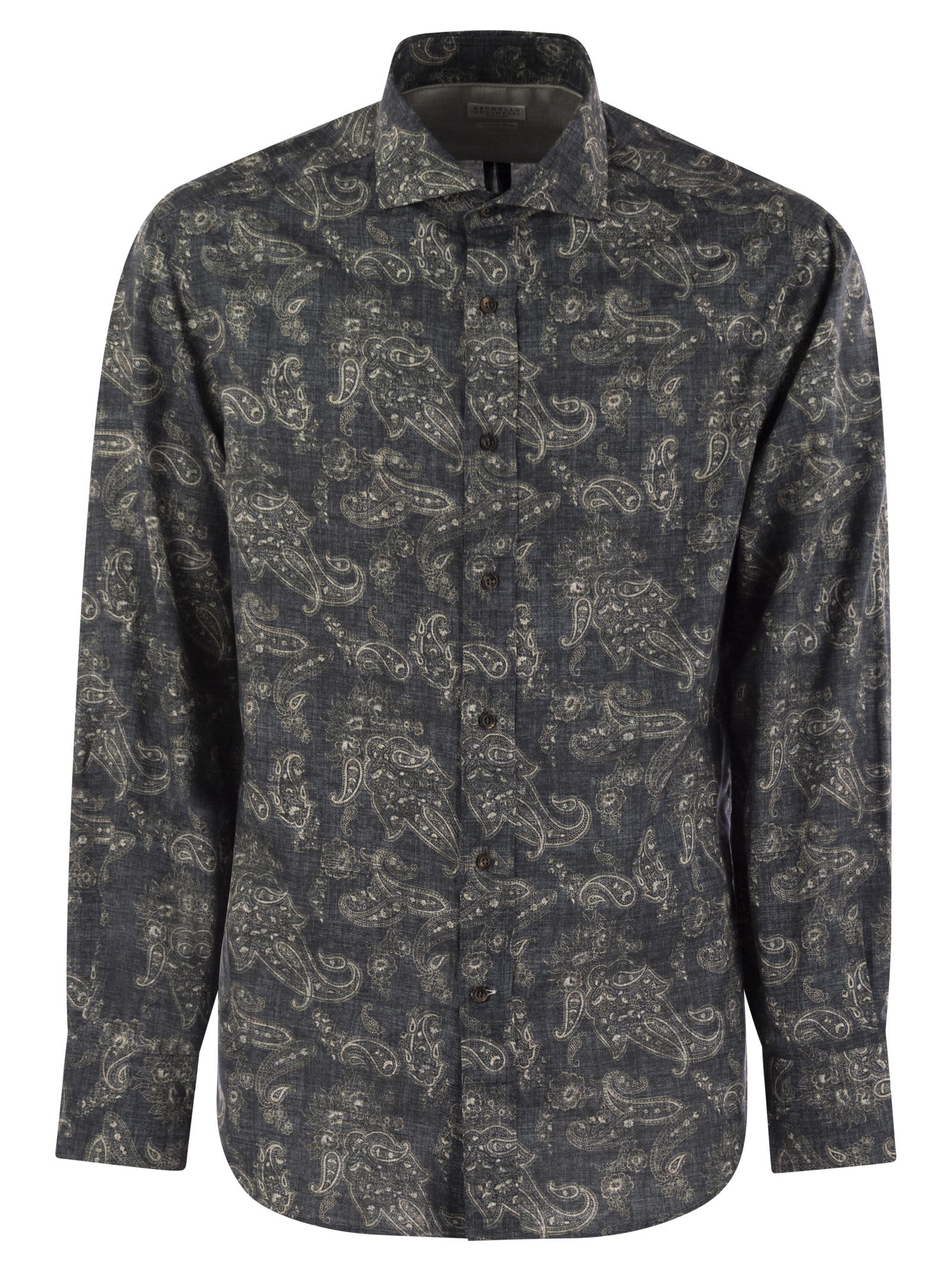 Paisley cotton shirt - Blue