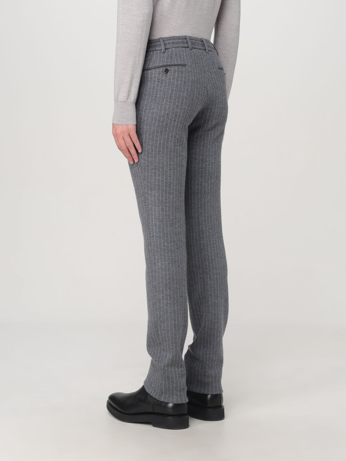 Pinstriped tapered trousers - Grey