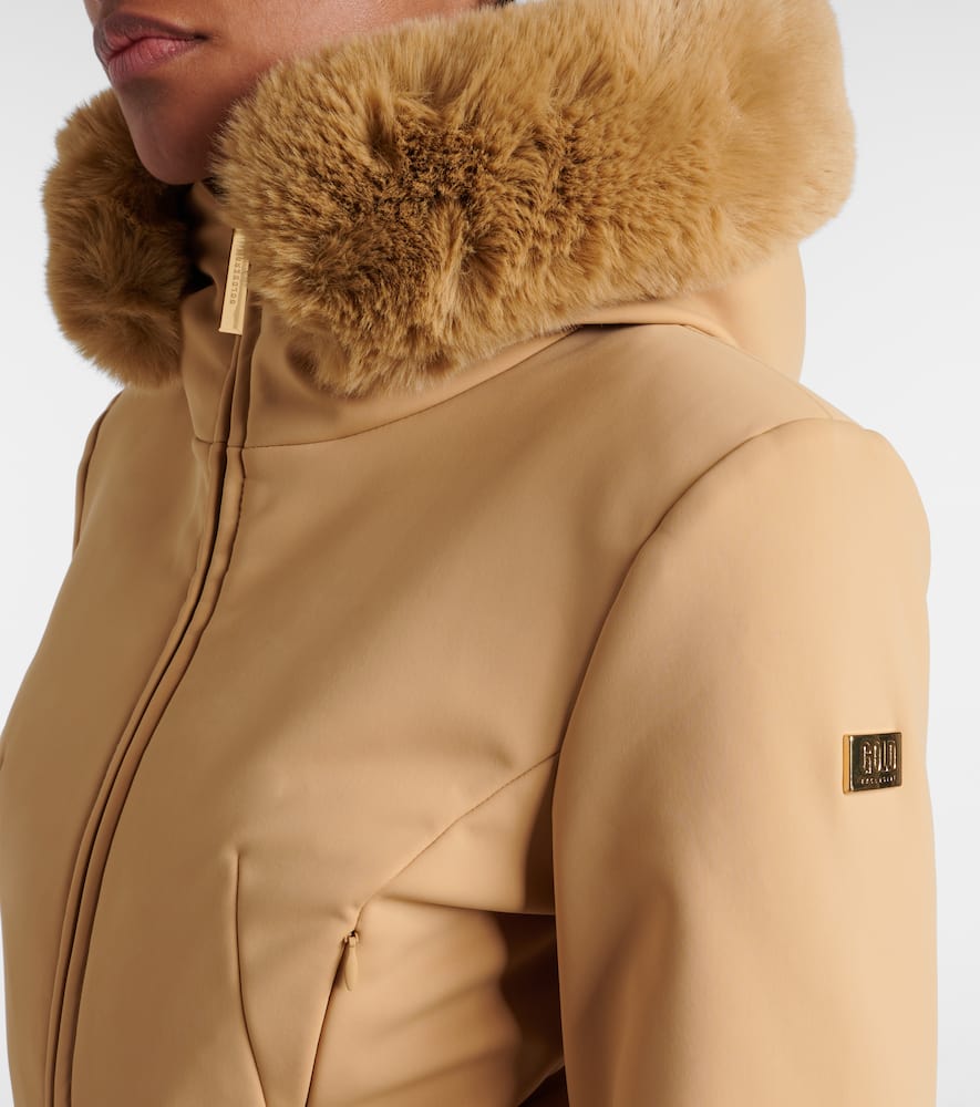 Vita faux fur-trimmed down ski jumpsuit