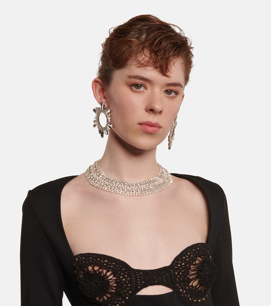 Amina Muaddi Begum crystal-embellished earrings