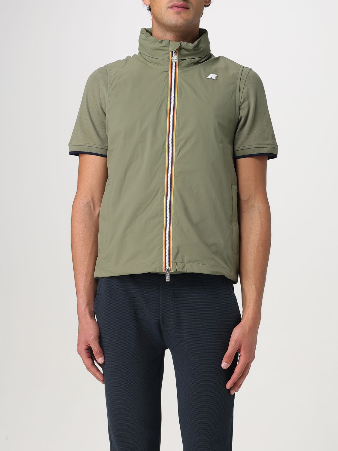 Coat Men color Green