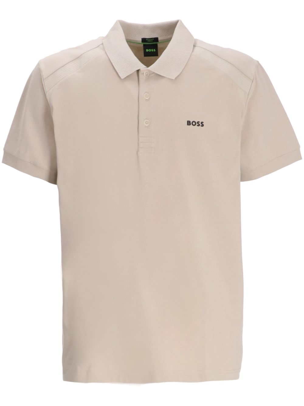 Logo-print cotton polo shirt - Neutrals