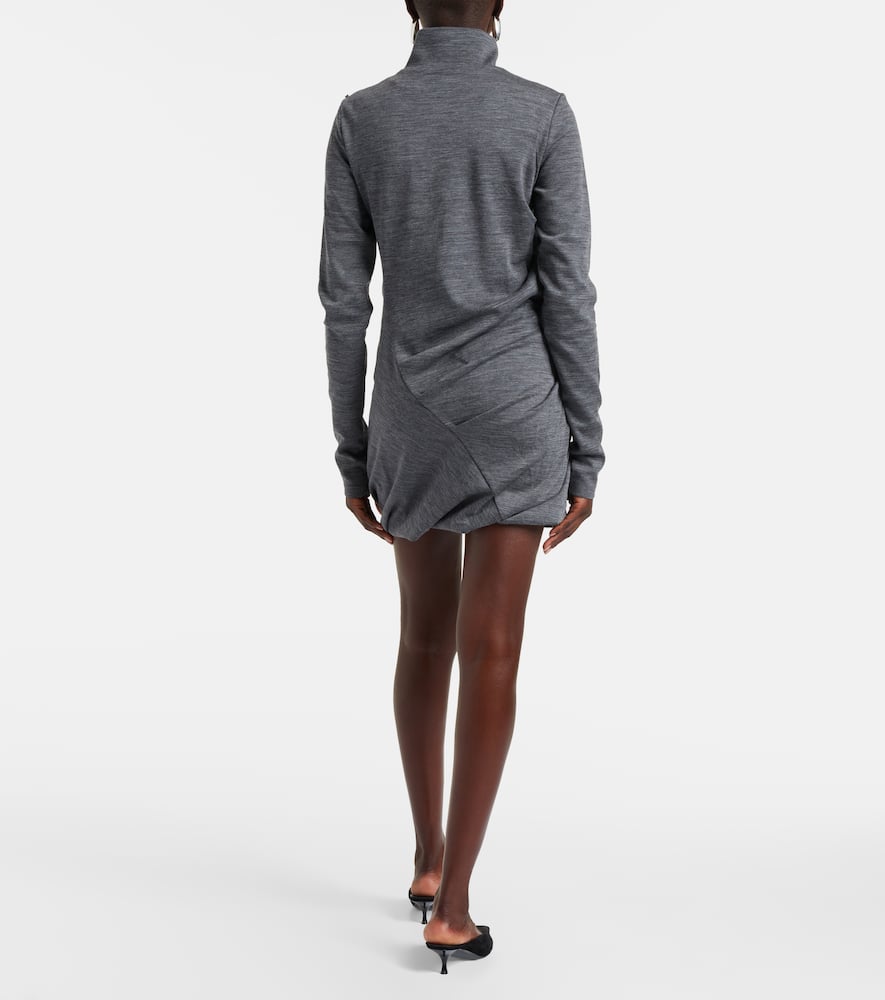 Luigia wool and cotton-blend minidress