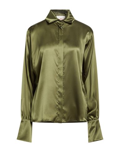 Woman Shirt Military green Size 2 Silk
