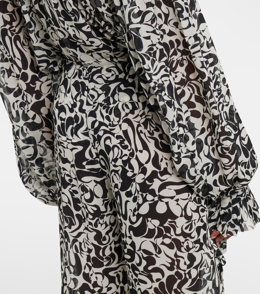 Printed straight pants