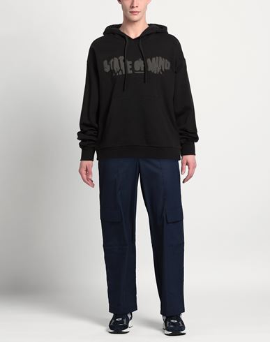 Man Sweatshirt Black Size L Cotton