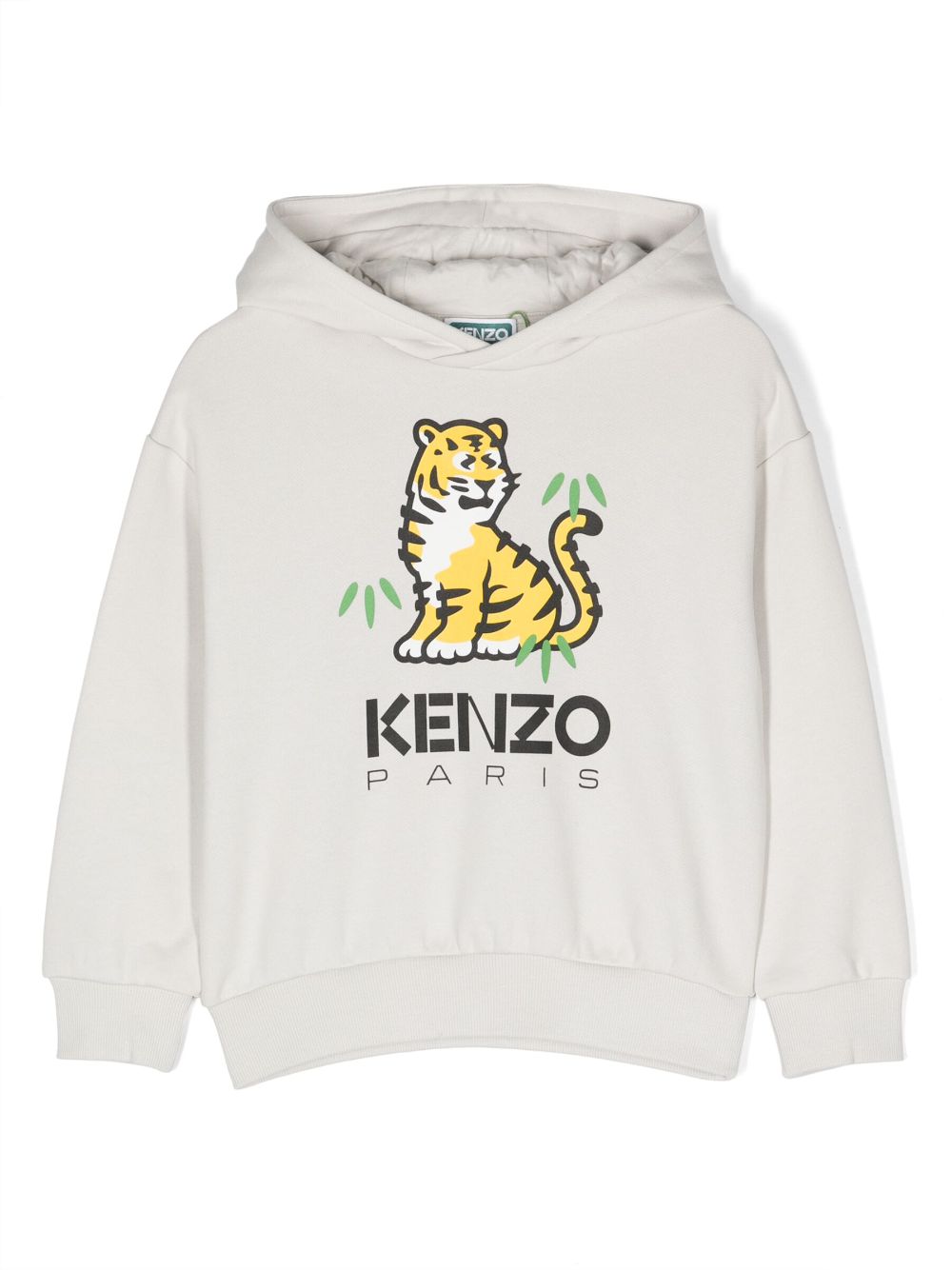 Logo-print cotton hoodie - Grey