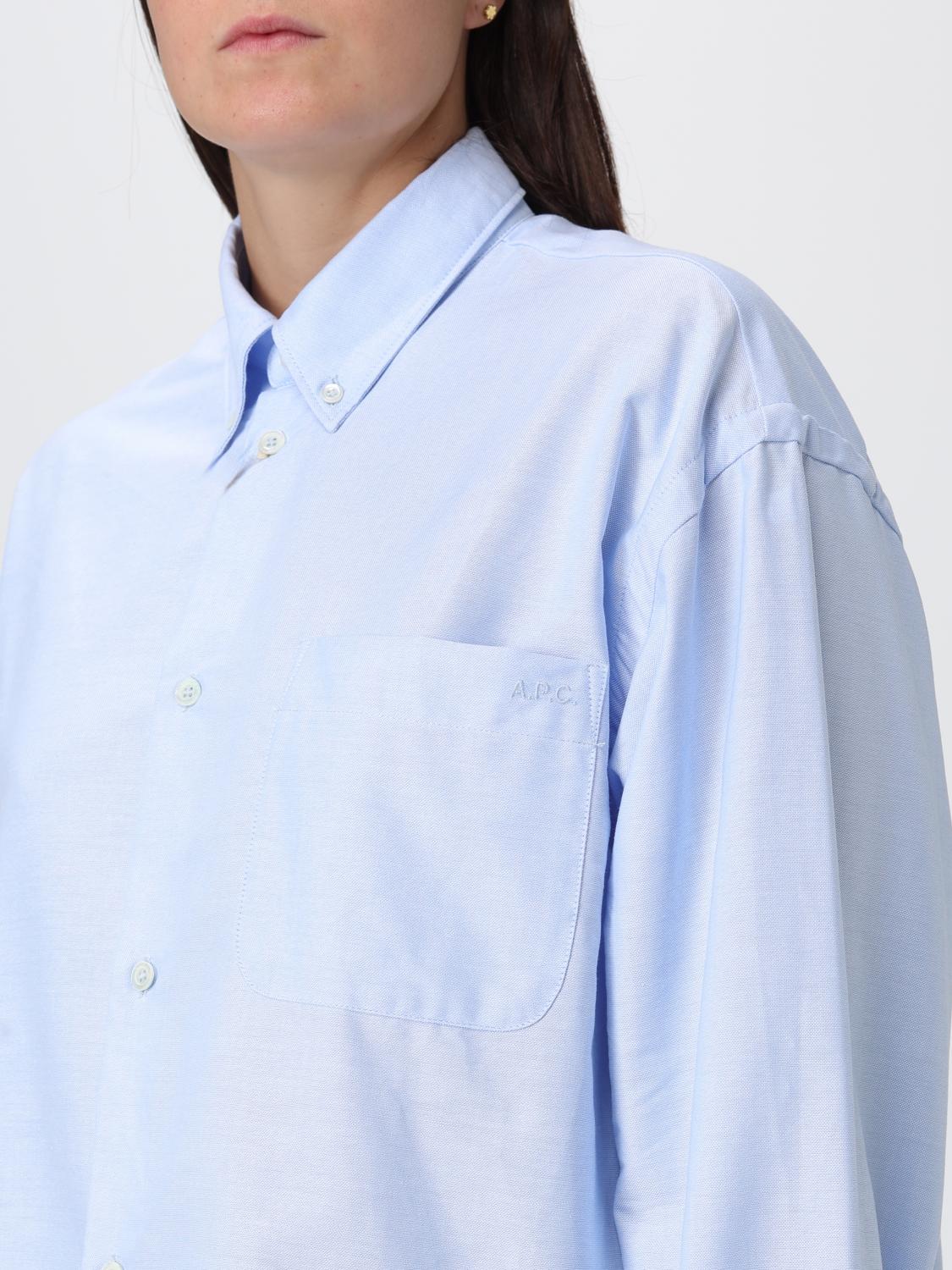 Button-up cropped shirt - Blue