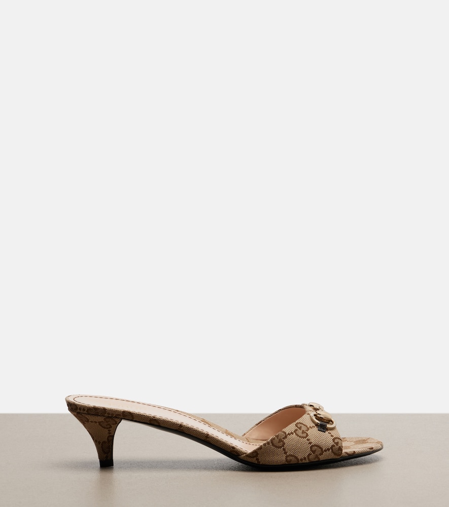 Horsebit GG Canvas mules