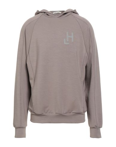 Man Sweatshirt Taupe Size L Modal, Polyester, Elastane
