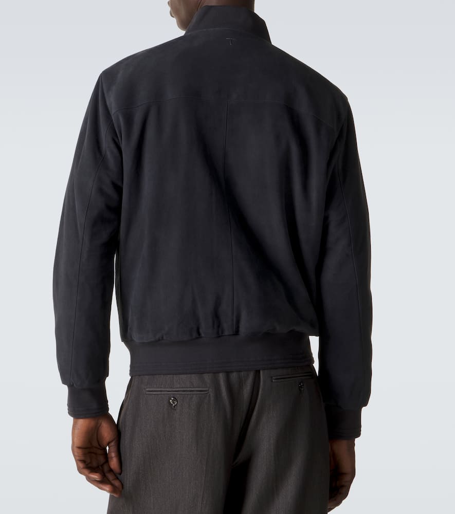 Suede bomber jacket