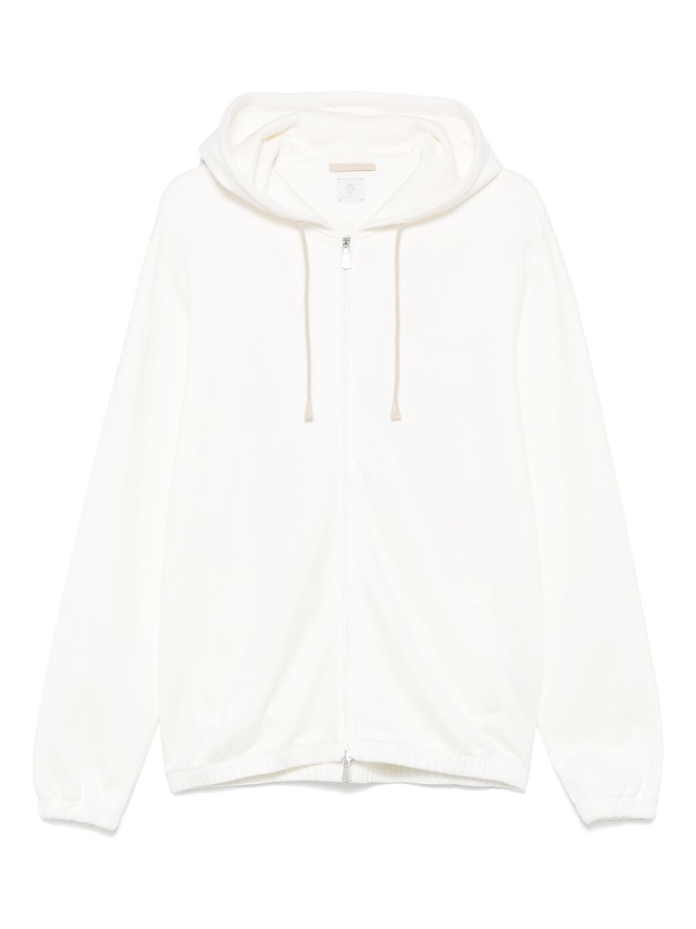 Eleventy zip-up hoodie - White