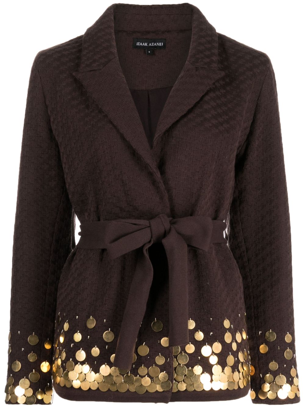 Charm-embellished cotton jacket - Brown