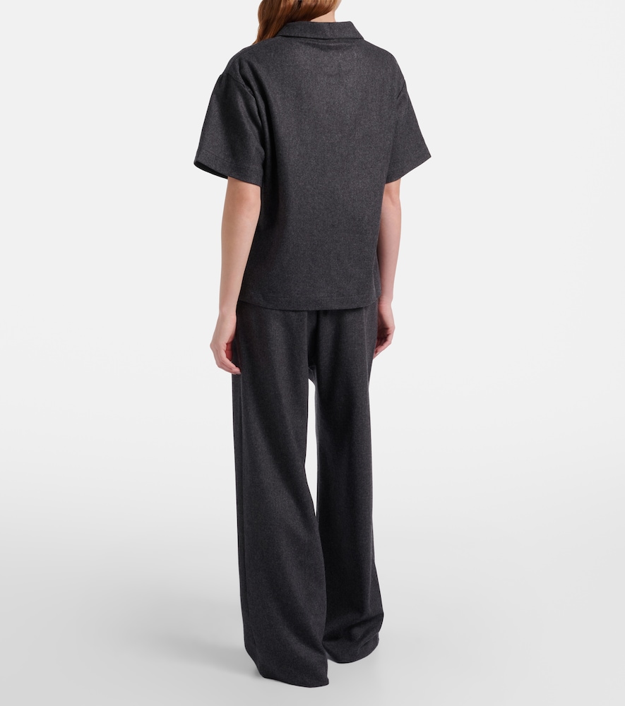 Austin wool and cashmere wide-leg pants