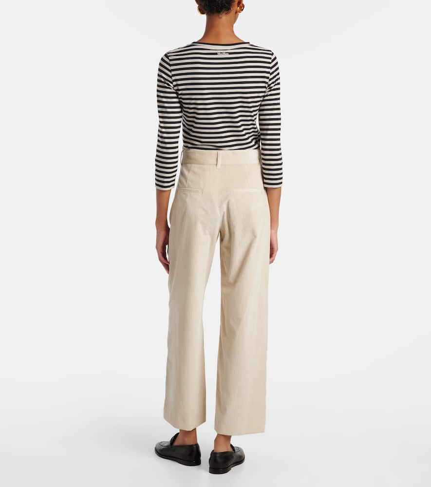 Eneide cotton corduroy wide-leg pants