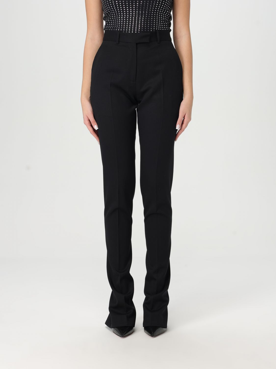 Virgin-wool tailored trousers - Neutrals