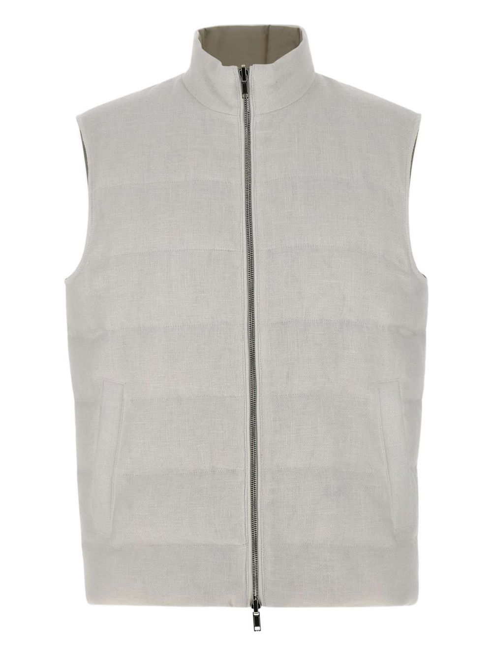 Eleventy linen gilet - White