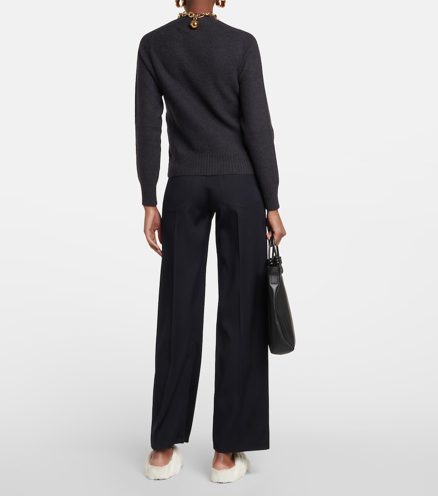 Crew-neck wool sweater