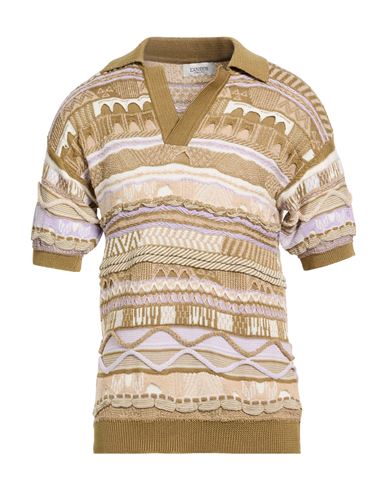 Man Sweater Beige Size 38 Cotton, Polyamide