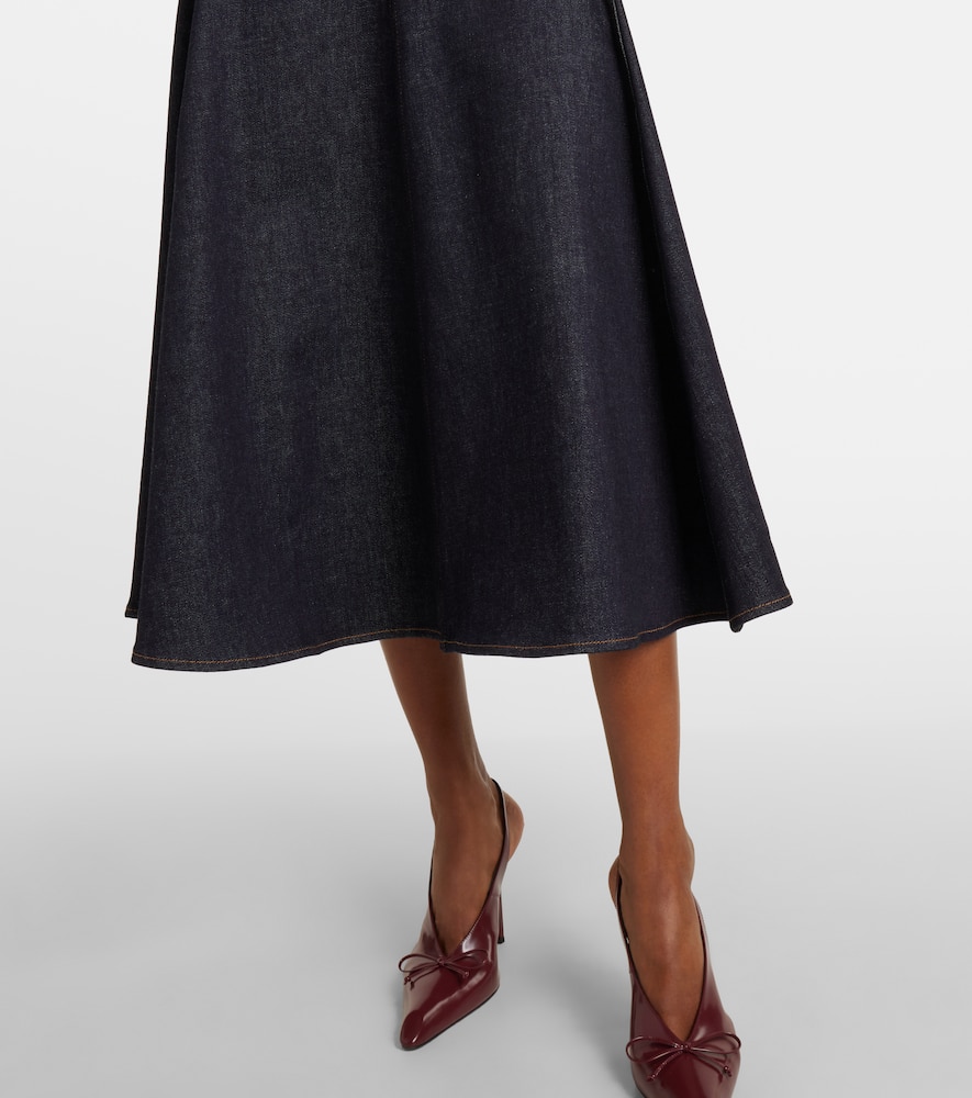 Denim midi dress