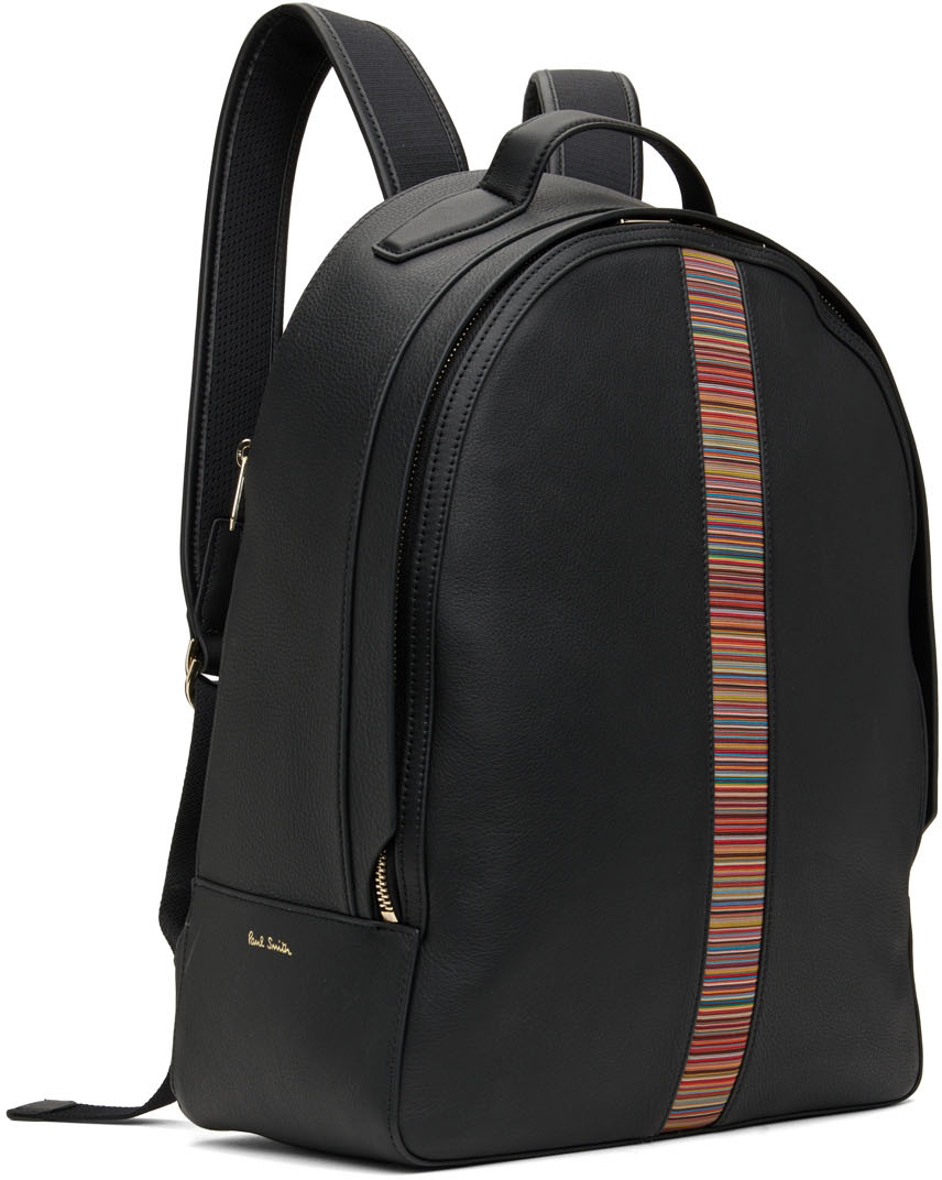 Black leather backpack