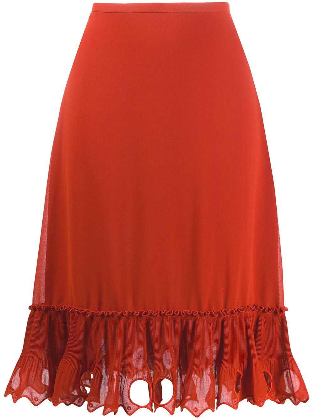 Embellished hem skirt - Orange