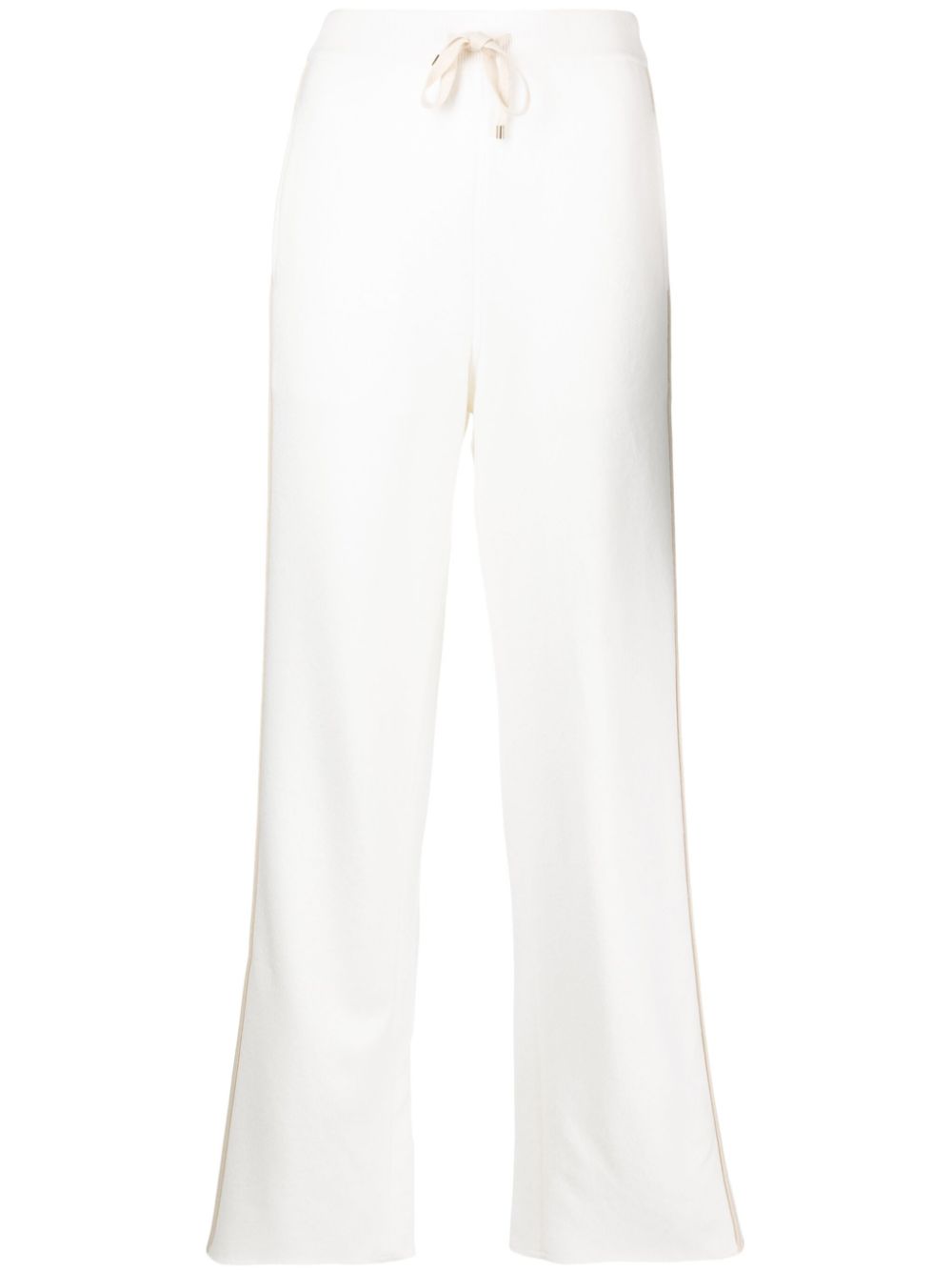 Straight-leg drawstring track pants - White