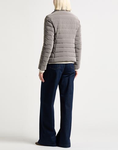 Woman Puffer Taupe Size 4 Polyamide, Polyester, Wool, Cashmere