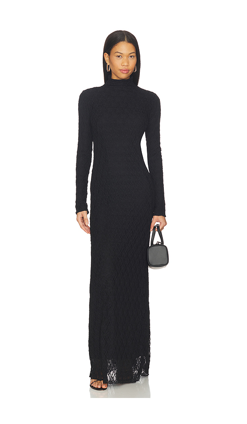 Rag & Bone Ellie Lace Maxi Dress in Black. S. Also in