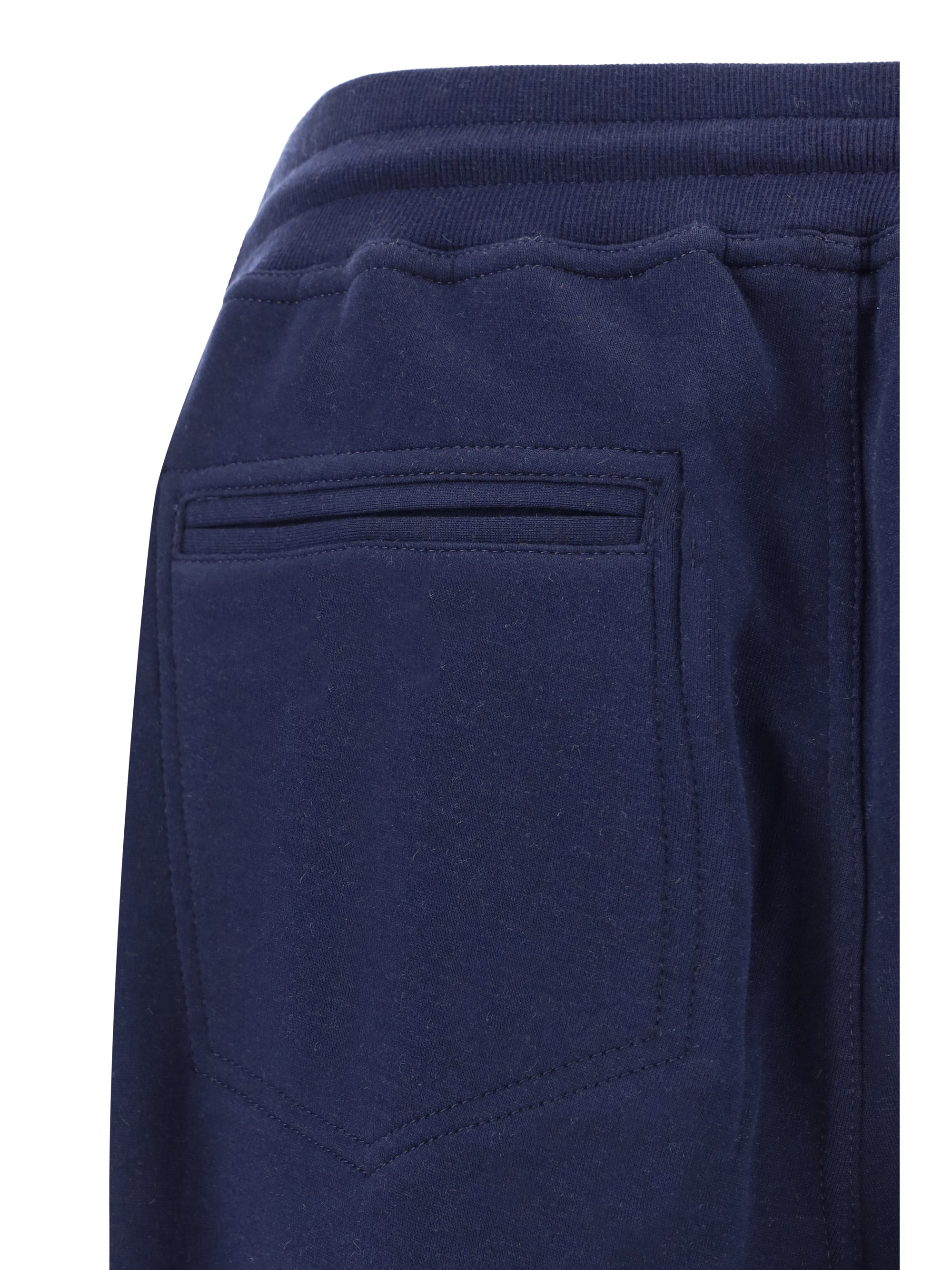 Cotton Drawstring Joggers — Blue