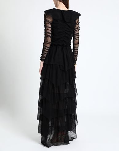 Woman Maxi dress Black Size 10 Polyester