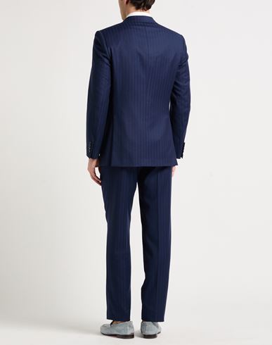Man Suit Navy Size 50 Virgin Wool, Silk