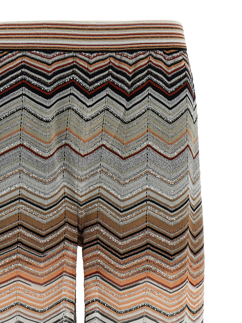 Missoni - chevron pattern wide leg tailored trouser