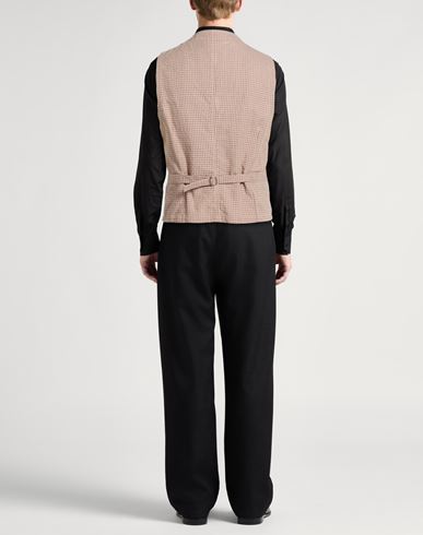 Man Tailored Vest Sand Size 40 Linen, Cotton, Acrylic