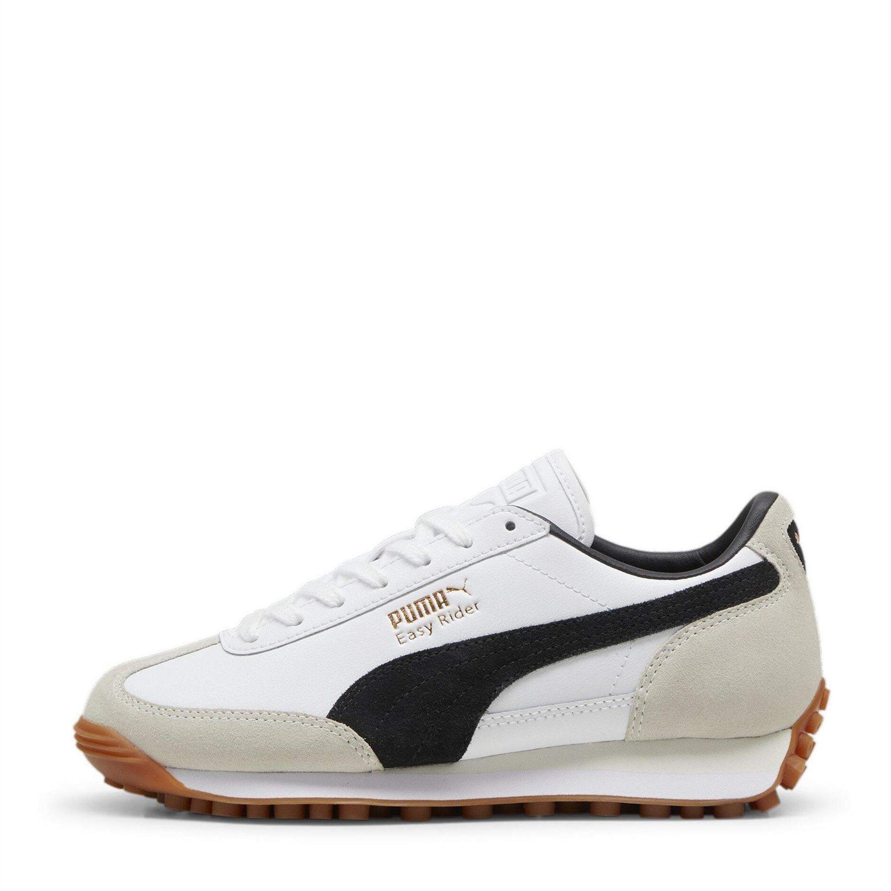 Puma Boys Easy Rider Mix Jr Low Top Trainers Unisex Kids in White-Black