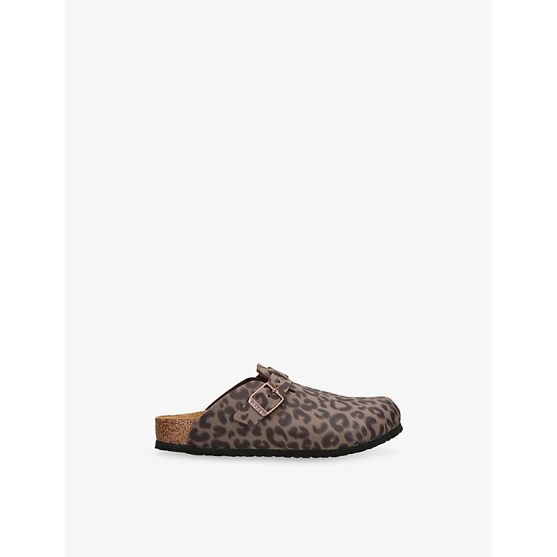 Boston Leopard-Print Suede Clogs